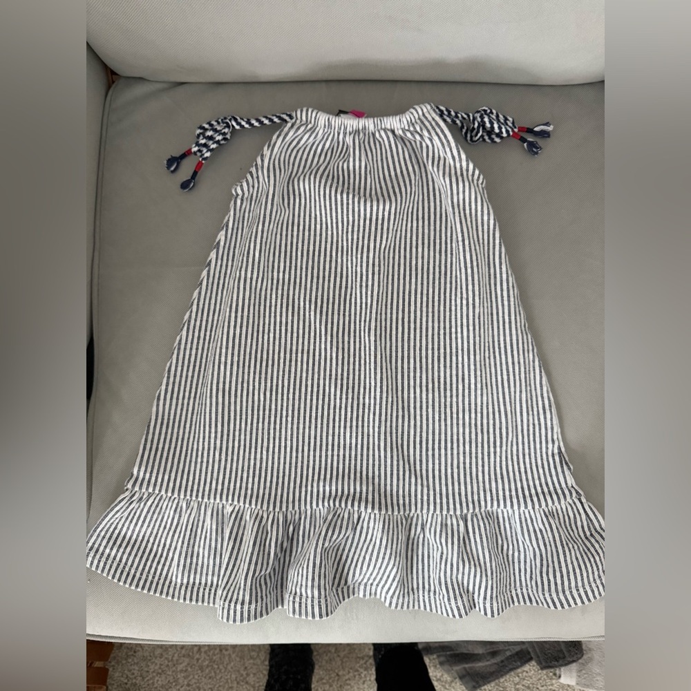 Vince Camuto Navy and White Striped Dress